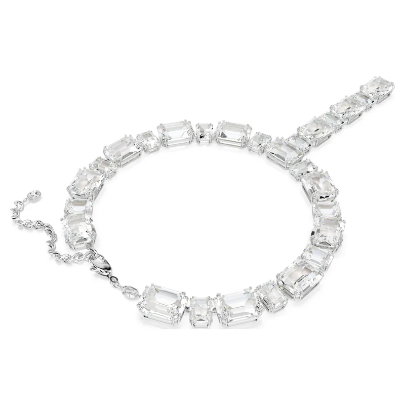 Collier Swarovski - Millenia - Tailles variées - 37,5-44,5 cm - Blanc & Argenté