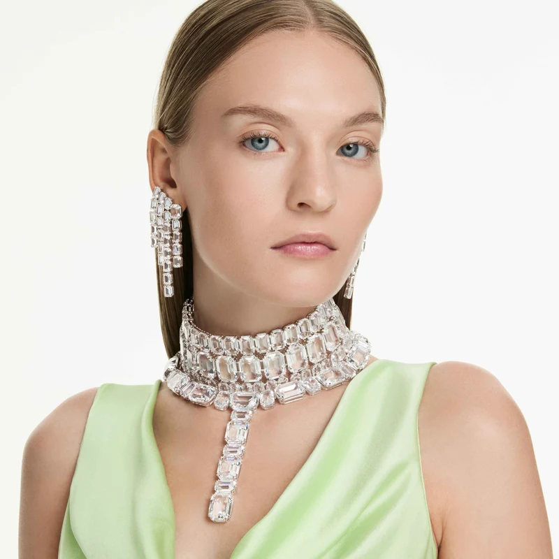 Collier Swarovski - Millenia - Tailles variées - 37,5-44,5 cm - Blanc & Argenté