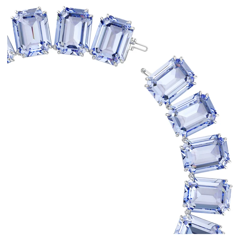 Collier Swarovski - Millenia - Taille octogonale - Cristaux oversize - Bleu & Argenté