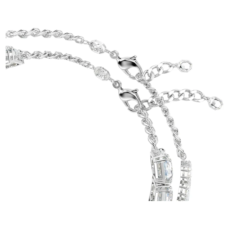 Collier Swarovski - Millenia - Tailles variées - Multi-rangs - Blanc & Argenté