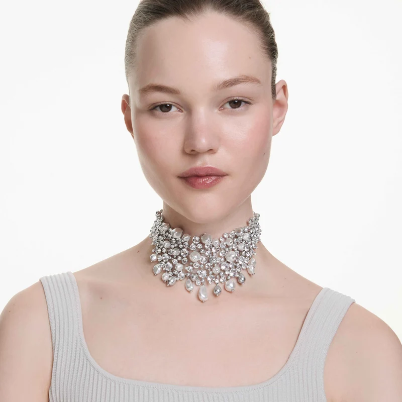 Collier Swarovski - Constella - Taille ronde - Blanc & Argenté