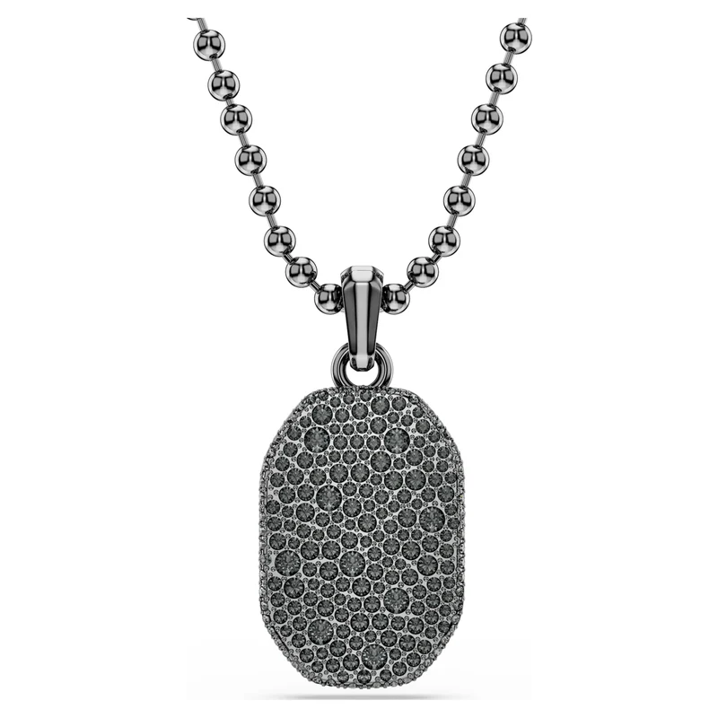 Pendentif Swarovski - Dextera - Forme octogonale - Noir & Noir