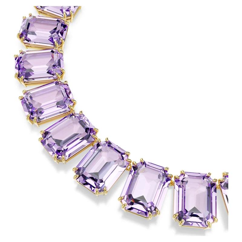 Collier Swarovski - Millenia - Octogonale - Violet & Doré