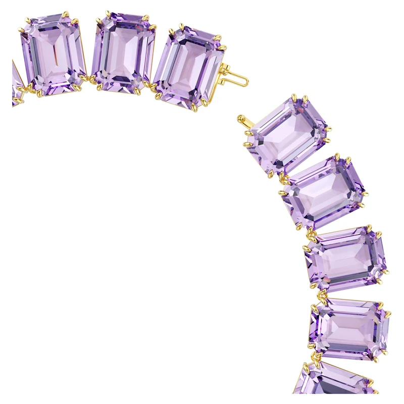 Collier Swarovski - Millenia - Octogonale - Violet & Doré
