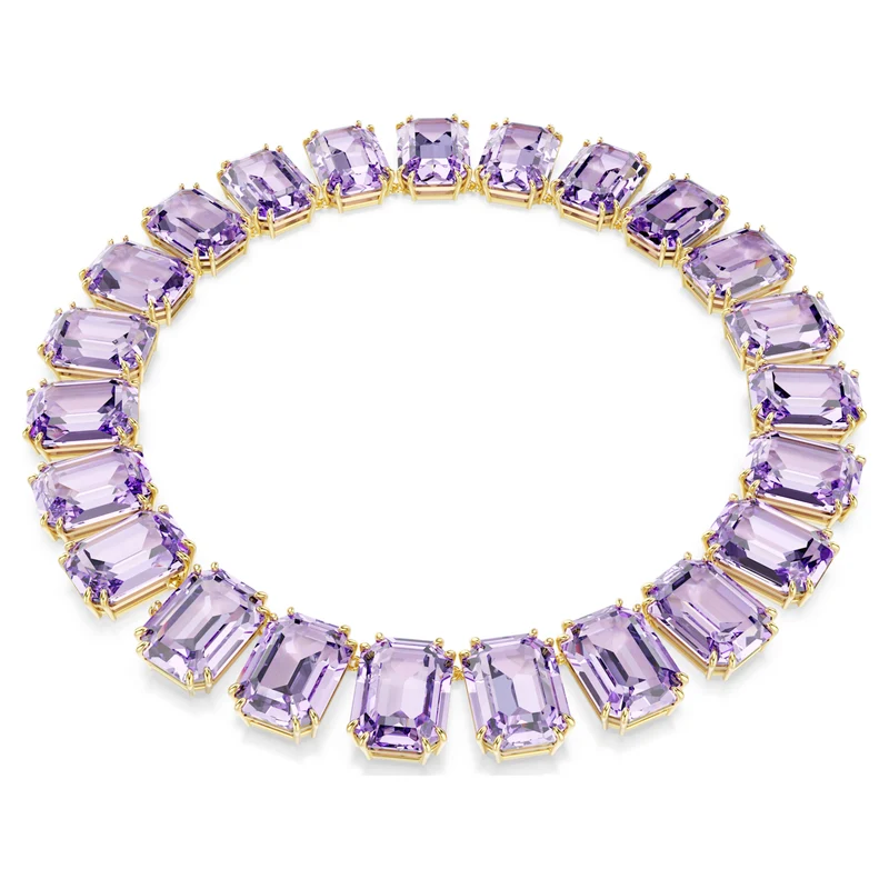 Collier Swarovski - Millenia - Octogonale - Violet & Doré