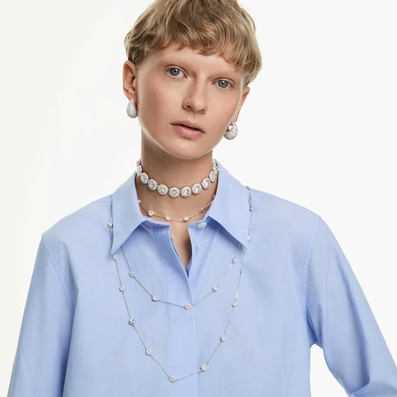 Collier Swarovski - Una Angelic - Ras-de-cou - Blanc & Argenté