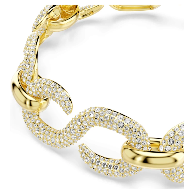 Collier Swarovski - Dextera - Taille ronde - Ras-de-cou - Blanc & Doré