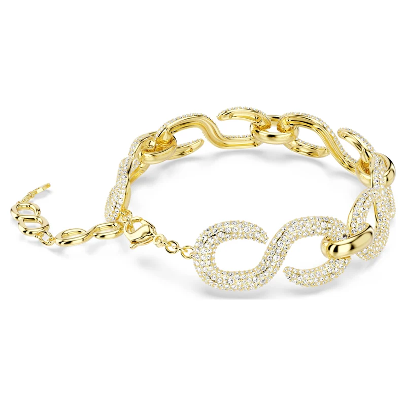 Collier Swarovski - Dextera - Taille ronde - Ras-de-cou - Blanc & Doré