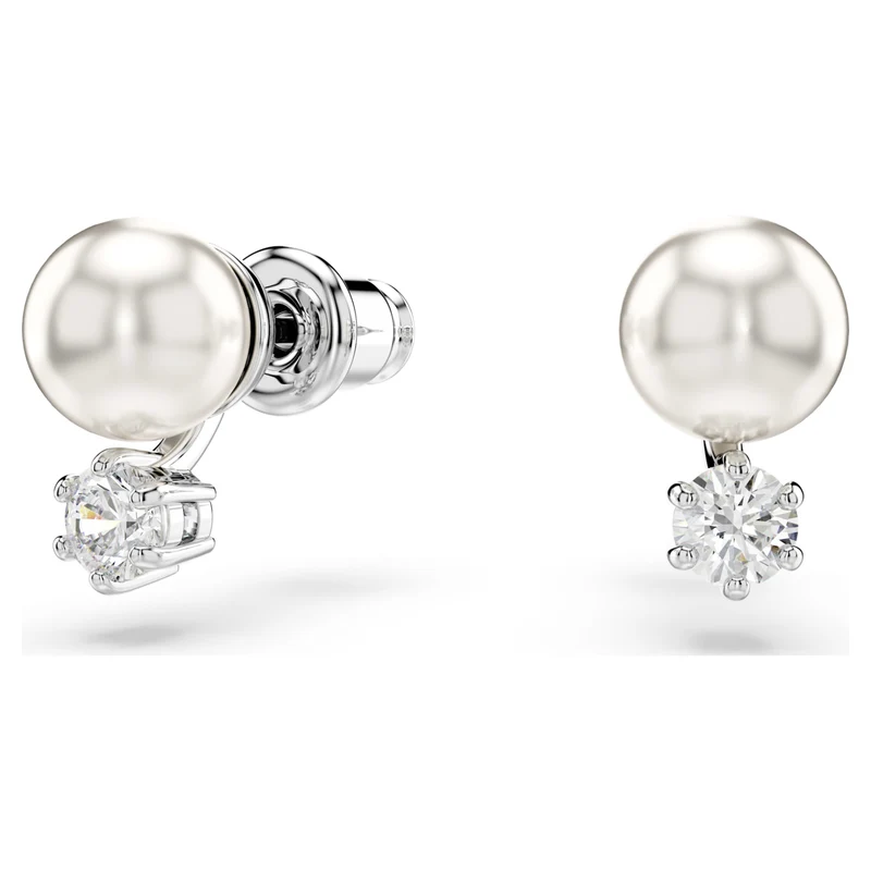 Parure Swarovski - Matrix - Taille ronde - Perle de cristal - Blanc & Argenté