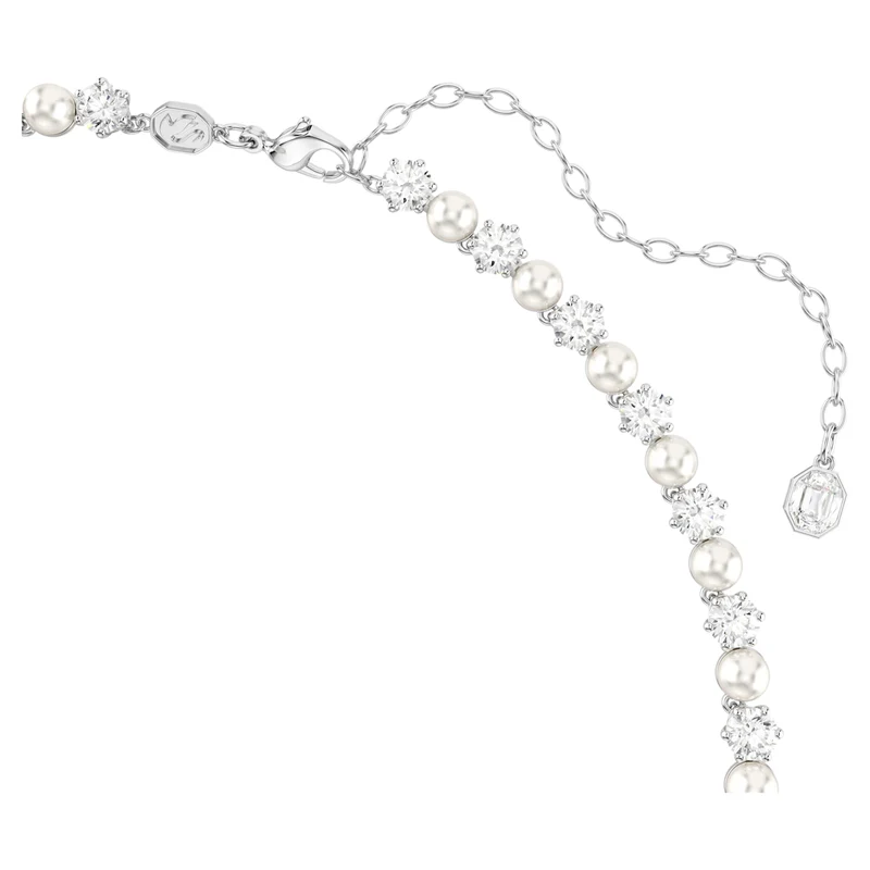 Parure Swarovski - Matrix - Taille ronde - Perle de cristal - Blanc & Argenté