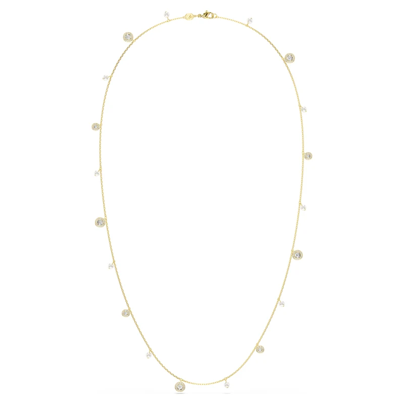 Collier Swarovski - Una Angelic - Taille ronde - Sautoir - Blanc & Doré