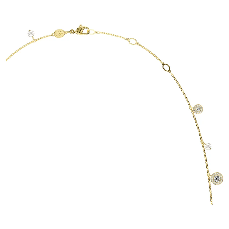 Collier Swarovski - Una Angelic - Taille ronde - Sautoir - Blanc & Doré