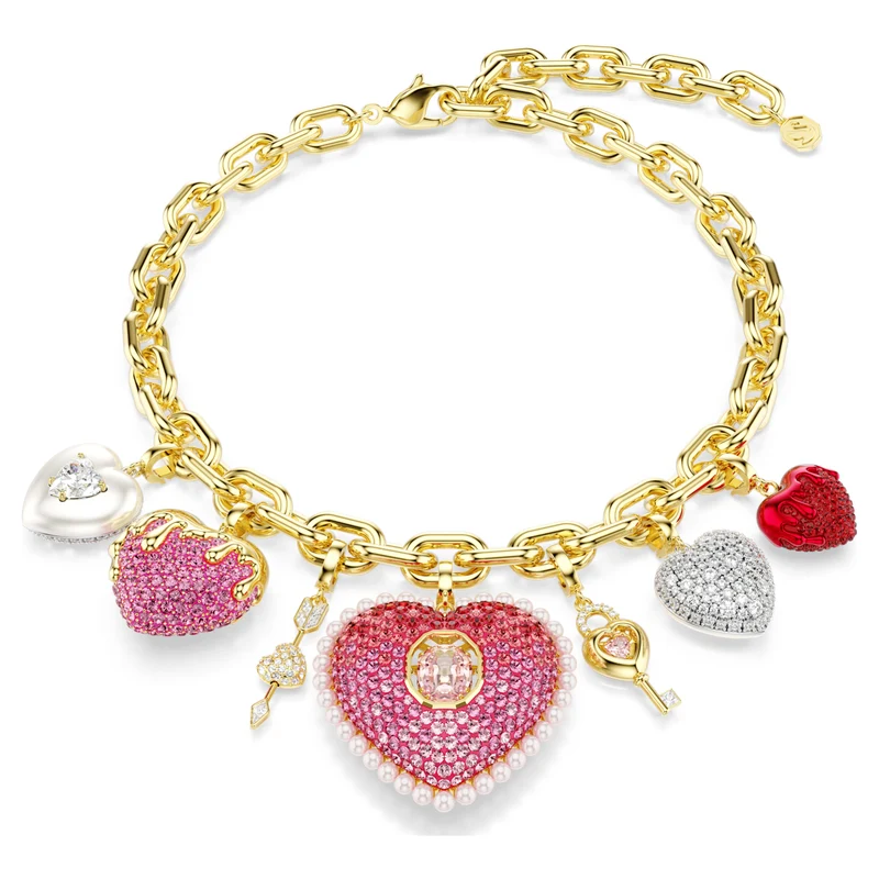 Collier Swarovski - Idyllia - Cœur - Tailles variées - Multicolore & Doré