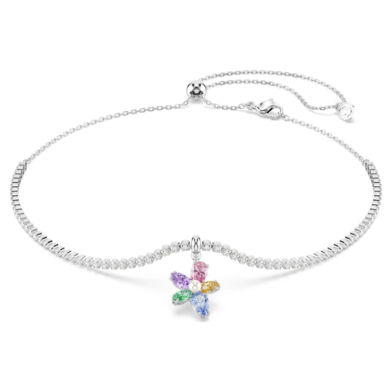 Collier Swarovski - Ariana Grande x Swarovski - Fleur - Tailles variées - Multicolore & Argenté
