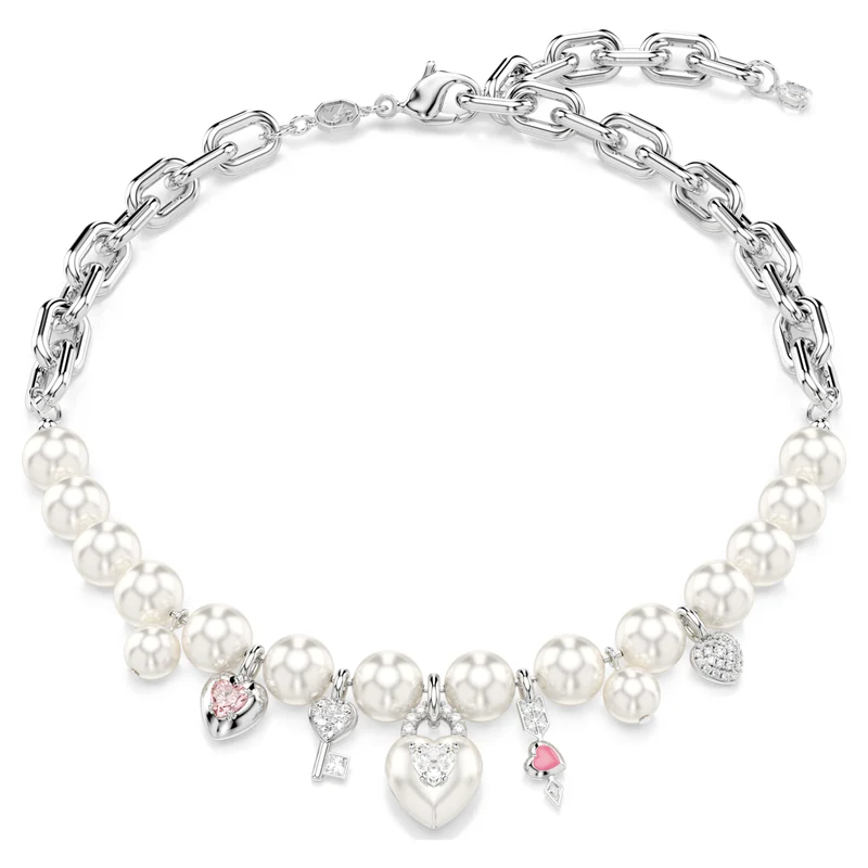 Collier Swarovski - Idyllia - Tailles variées - Blanc & Argenté