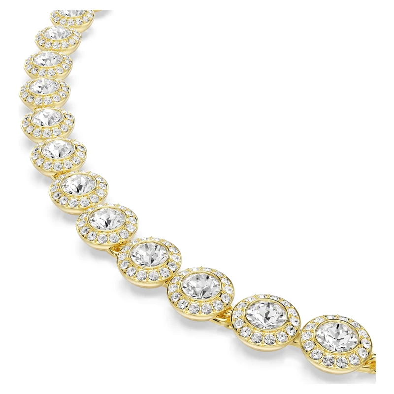 Parure Swarovski - Una Angelic - Taille Rond - Blanc & Doré