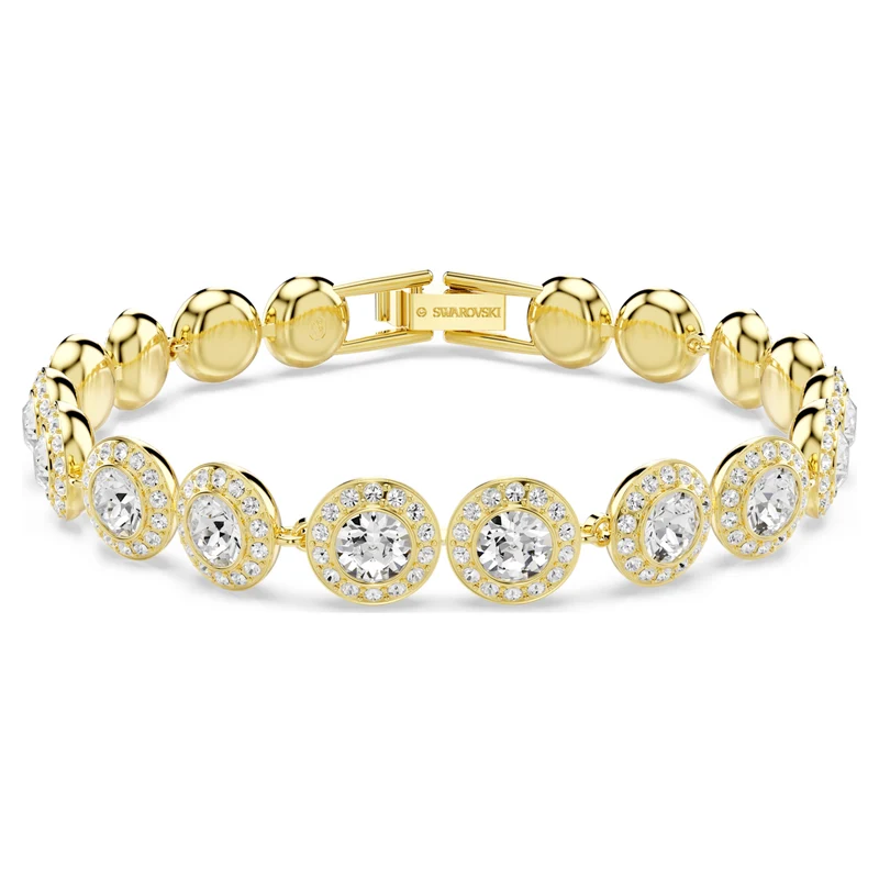 Parure Swarovski - Una Angelic - Taille Rond - Blanc & Doré