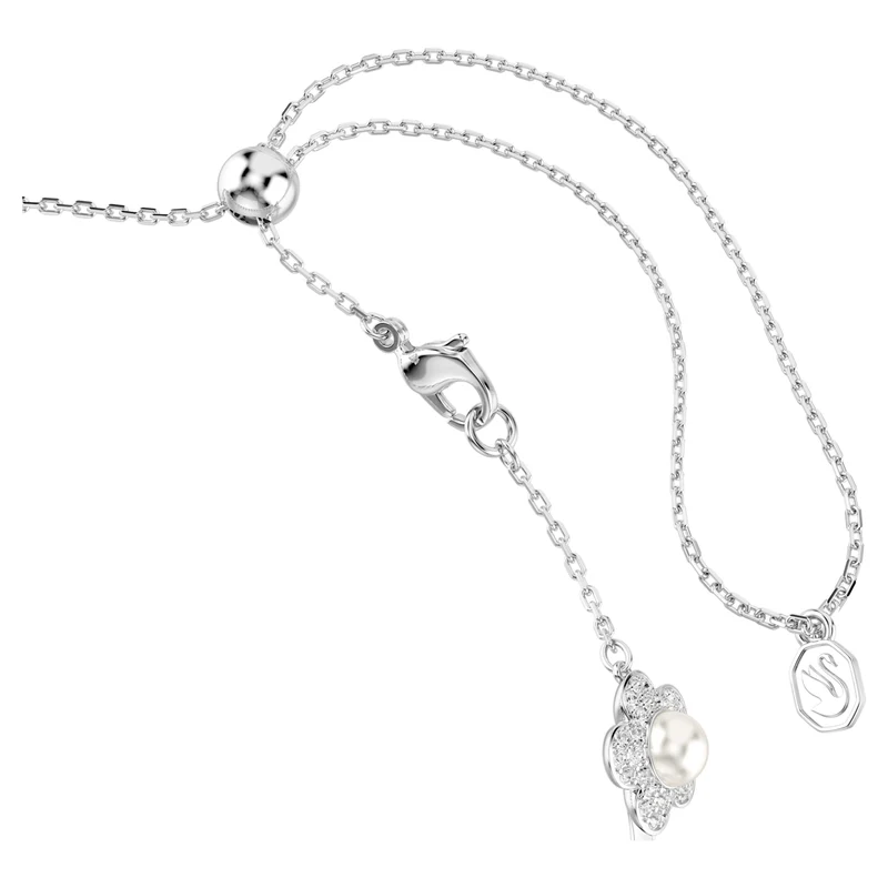 Collier Swarovski - Ariana Grande x Swarovski - Fleur - Perle de cristal - Blanc & Argenté