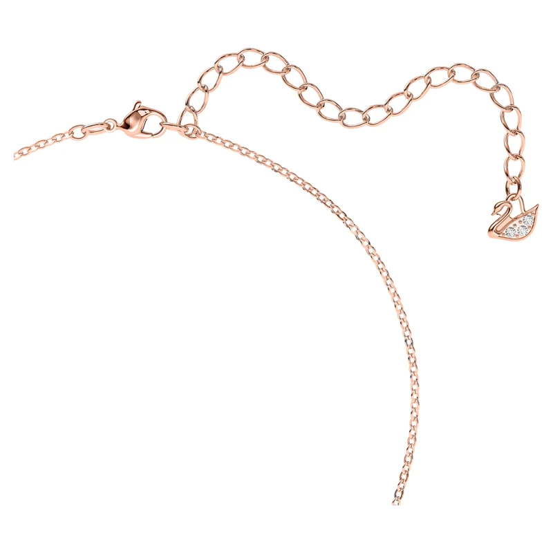 Pendentif Swarovski - Swan - Cygne - Pavé - Noir & Rosé