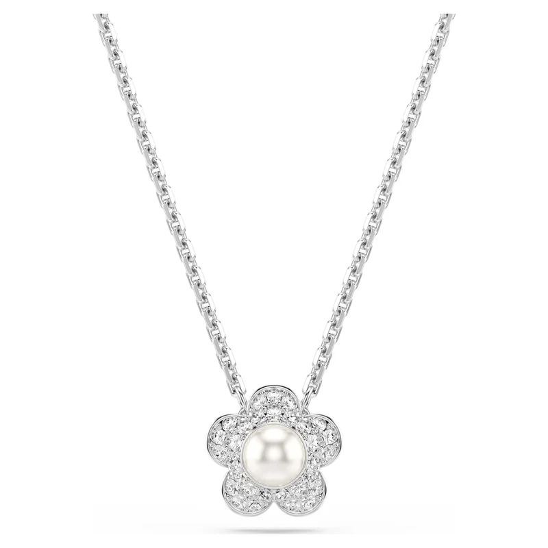 Pendentif Swarovski - Ariana Grande x Swarovski - Fleur - Longueur ajustable - Blanc & Argenté