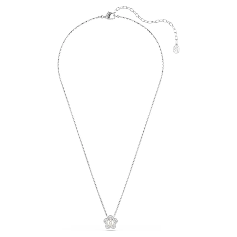 Pendentif Swarovski - Ariana Grande x Swarovski - Fleur - Longueur ajustable - Blanc & Argenté