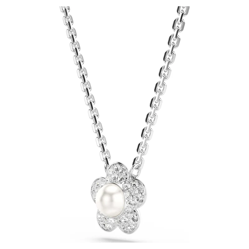 Pendentif Swarovski - Ariana Grande x Swarovski - Fleur - Longueur ajustable - Blanc & Argenté