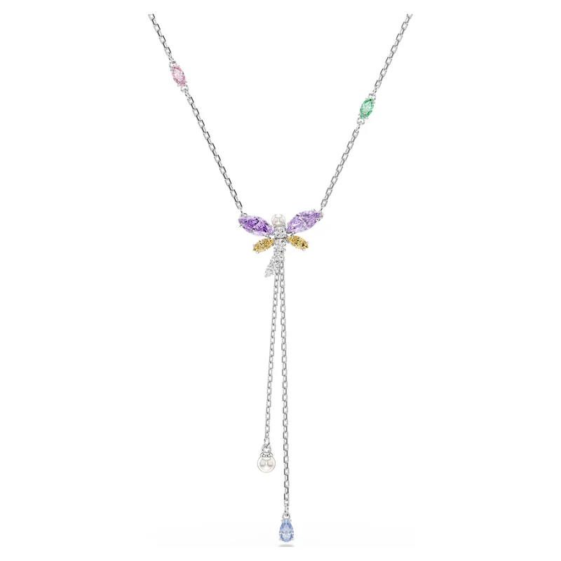 Collier Swarovski - Ariana Grande x Swarovski - Libellule - Perle de cristal - Multicolore & Argenté