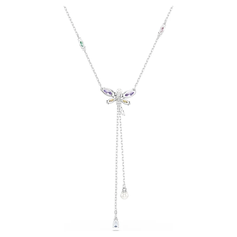 Collier Swarovski - Ariana Grande x Swarovski - Libellule - Perle de cristal - Multicolore & Argenté