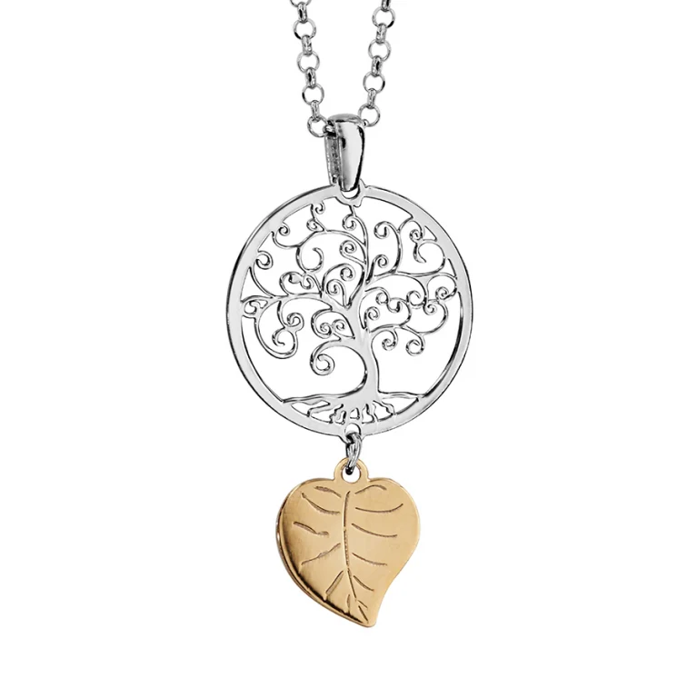 Collier arbre de vie ajouré – Argent 925 doré | Azuline