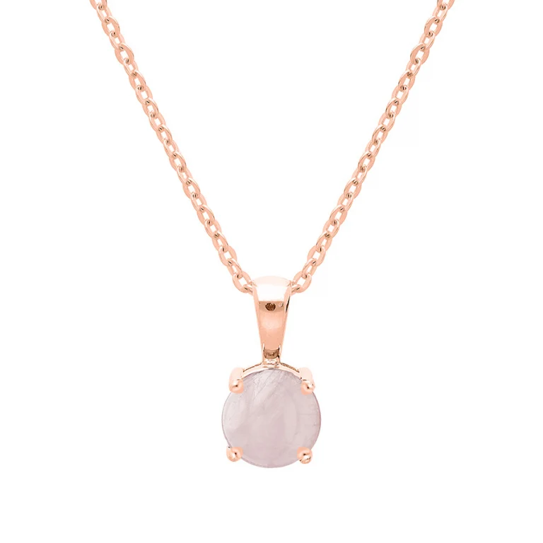 Collier pierre – Argent 925 doré rose | Azuline