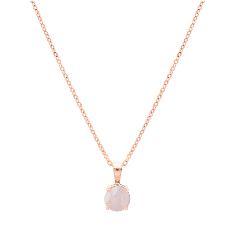 Collier pierre – Argent 925 doré rose | Azuline