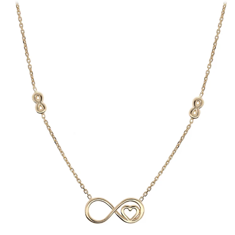 Collier infini grand modèle – Argent 925 doré | Azuline
