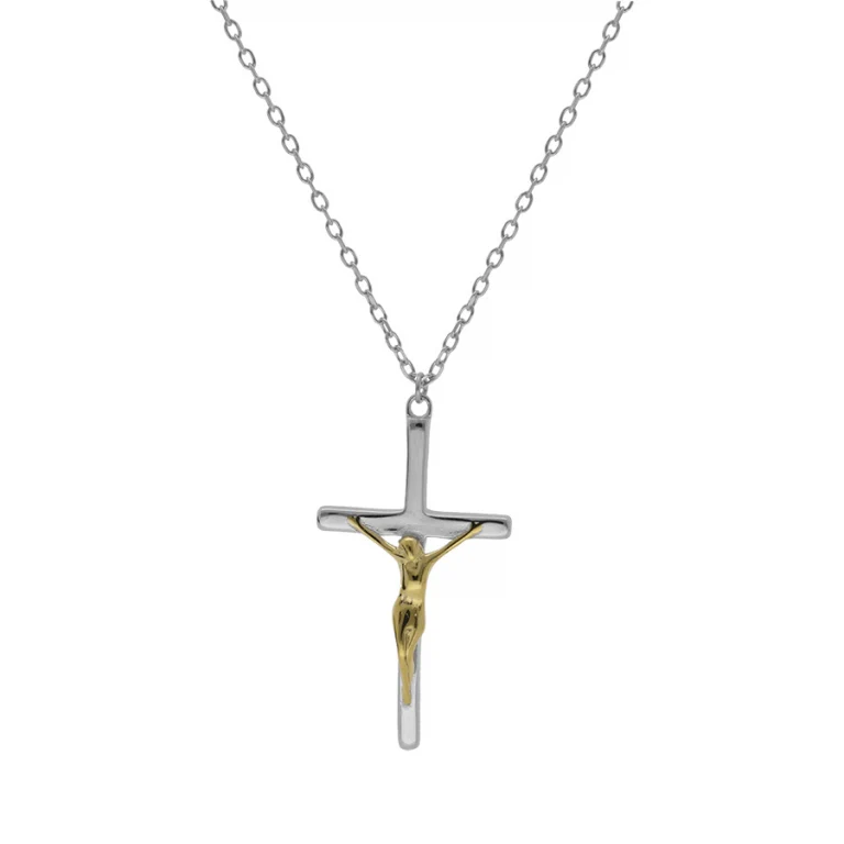 Collier croix – Argent 925 doré | Azuline