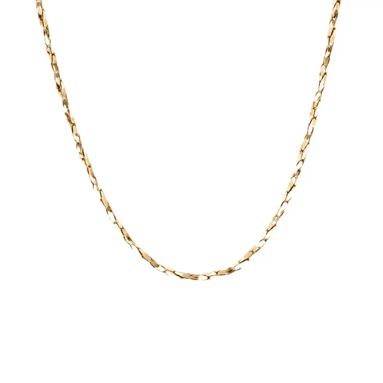 Collier torsadé diamanté épais 45 cm – Argent 925 doré | Azuline