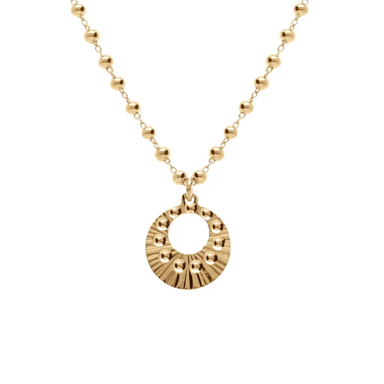 Collier cercle martelé – Argent 925 doré | Azuline