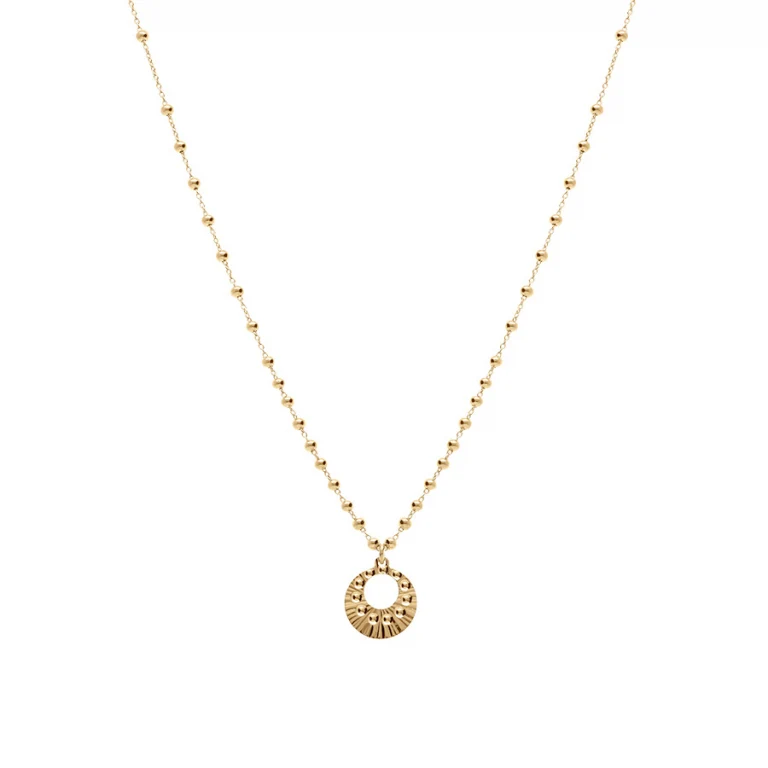 Collier cercle martelé – Argent 925 doré | Azuline