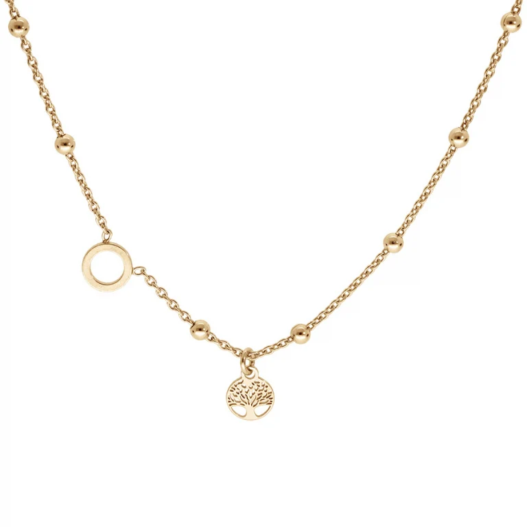 Collier cercle ajouré à pampilles – Argent 925 doré | Azuline