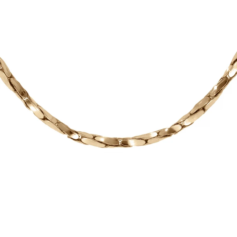 Collier torsadé diamanté épais 42 cm – Argent 925 doré | Azuline