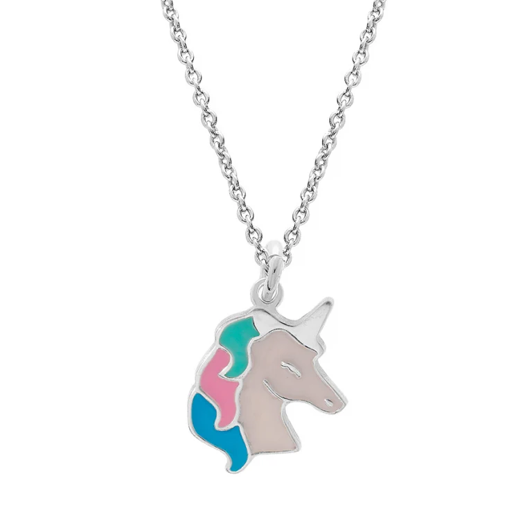 Collier ras de cou licorne émaillée 40 cm – Argent 925 rhodié | Azuline