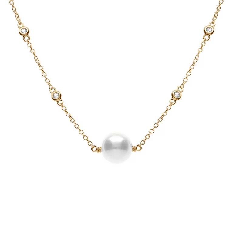 Collier perle – Argent 925 doré | Azuline