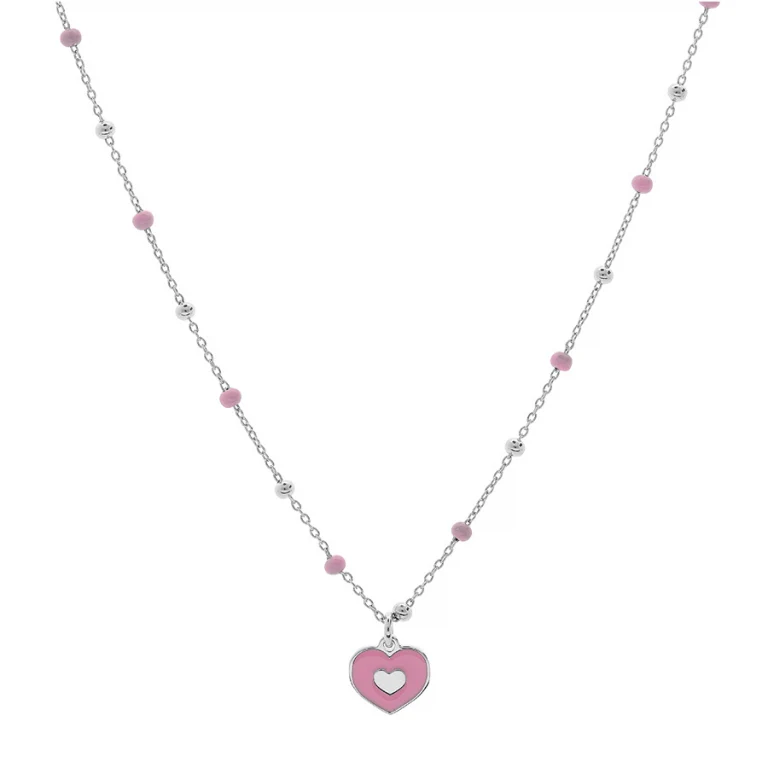 Collier pampille cœur – Argent 925 rhodié | Azuline