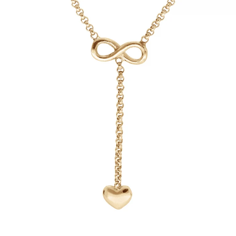 Collier cœur infini – Argent 925 doré | Azuline