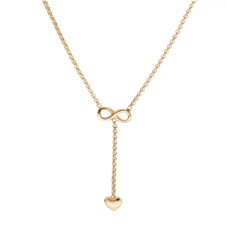 Collier cœur infini – Argent 925 doré | Azuline