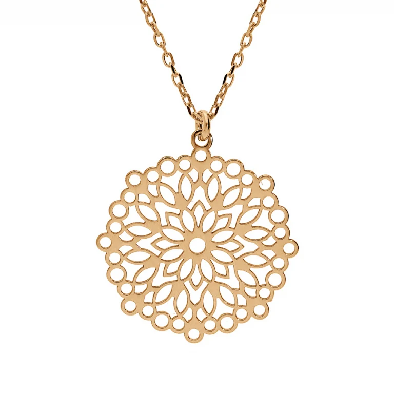 Collier ajouré – Argent 925 doré | Azuline