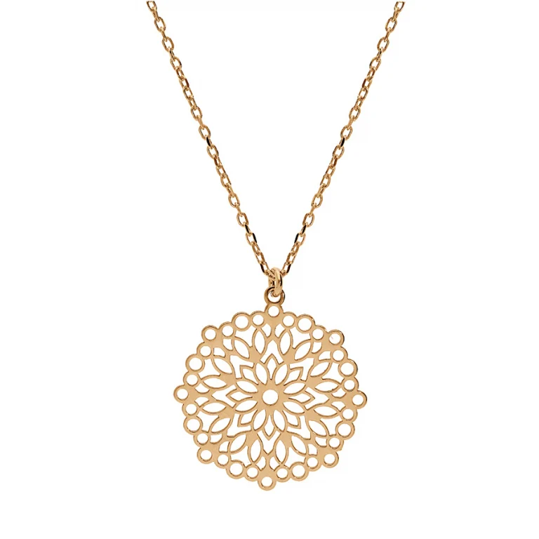 Collier ajouré – Argent 925 doré | Azuline
