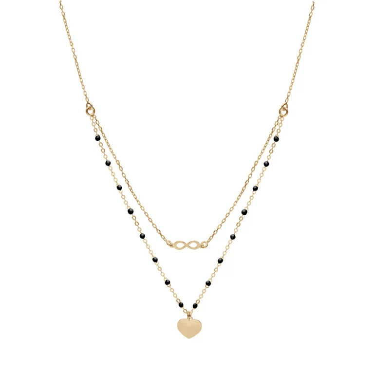 Collier cœur en résine – Argent 925 doré | Azuline