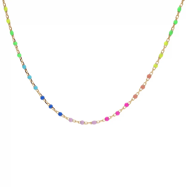 Collier dégradé résine – Argent 925 doré | Azuline