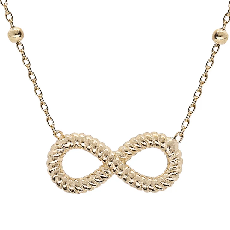 Collier infini torsadé – Argent 925 doré | Azuline