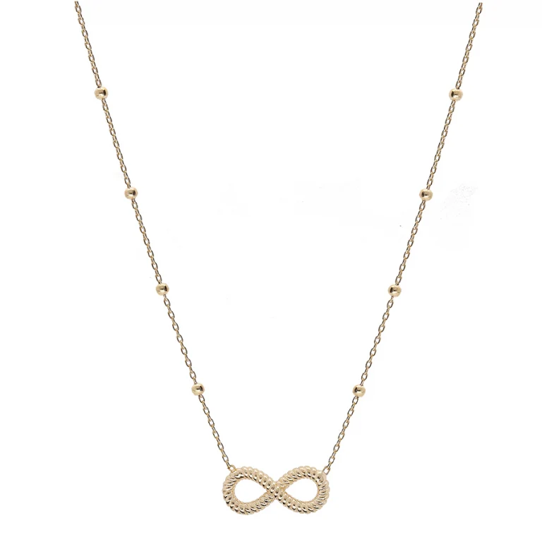 Collier infini torsadé – Argent 925 doré | Azuline