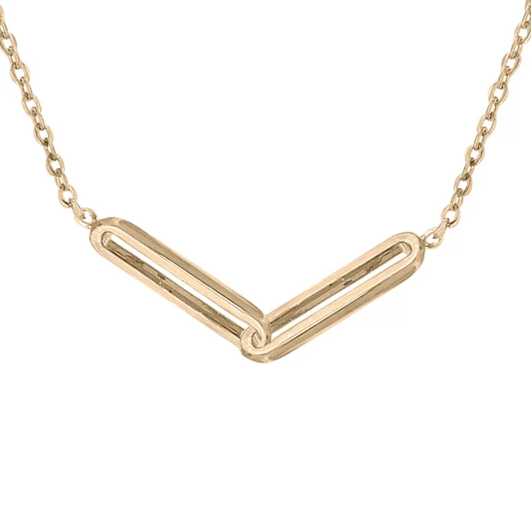 Collier v – Argent 925 doré | Azuline